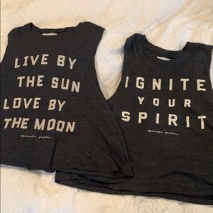 TWO spiritual gangster cropped muscle tanks!